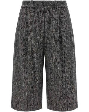 Brunello Cucinelli Wool Bermuda Shorts - Gray