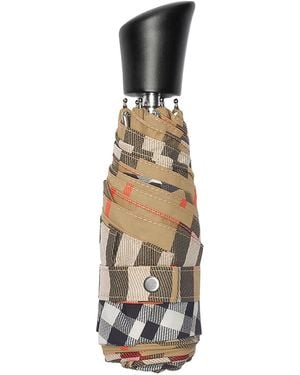 Burberry Check Folding Umbrella - White
