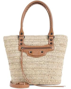 Balenciaga Le City Basket Shoulder Bag - Natural