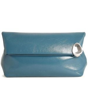 Jil Sander Jewel Leather Clutch - Blue