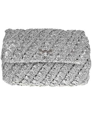 Tory Burch Kira Woven Small Convertible Shoulder Bag - Gray