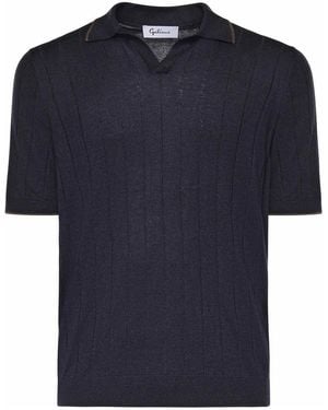 Giuliano Galiano Silk Polo - Blue