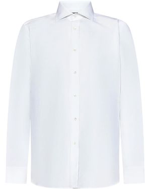 Franzese Collection Cotton And Linen Shirt - White