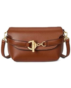 Ralph Lauren Crs-Crossbody-Small-Natural Smth Leathr - Brown