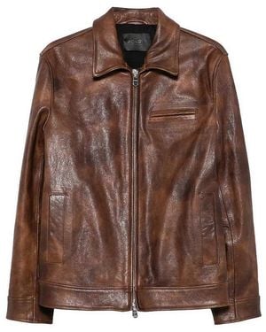 Dondup Leather Outerwear - Brown