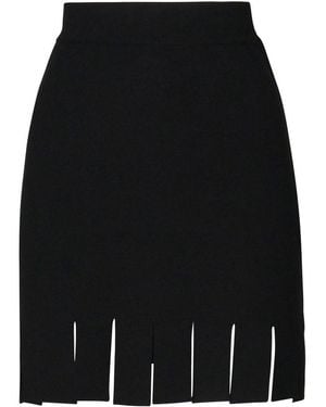 Akep Mini-Skirt With Fringes - Black