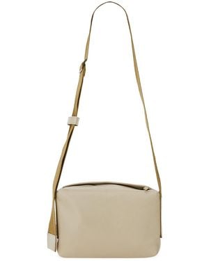 Uma Wang Leather Shoulder Bag - White