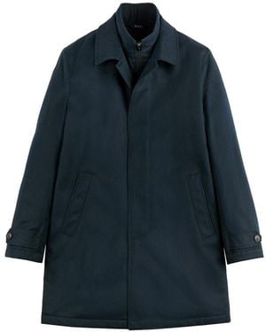 Fay Technical-Fabric Morning Coat - Blue