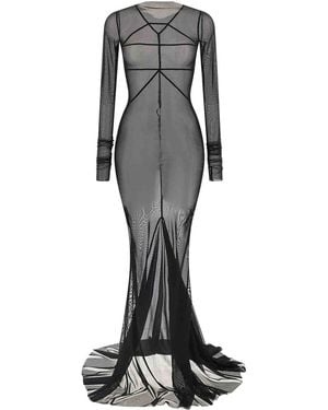 Rick Owens Nylon Long Dress - Black