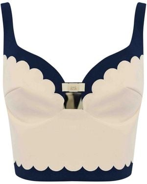 Elisabetta Franchi Crepe Top - Blue