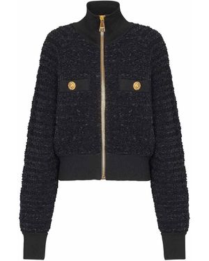 Balmain Zipper Bomber Jacket - Blue
