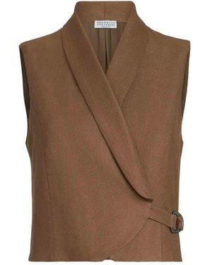 Brunello Cucinelli Linen Jacket - Brown