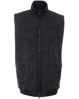 MM6 by Maison Margiela Vest With Zip Closure On The Front - Blue