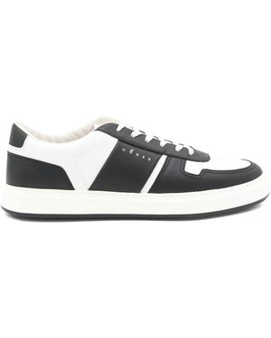 Hogan Leather Panelled Trainers - White