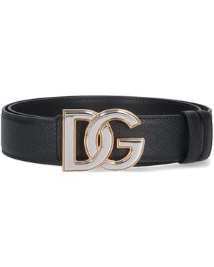 Dolce & Gabbana Logo Belt - White