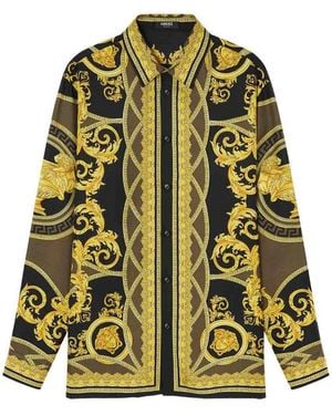 Versace Shirt With 'La Coupe Des Dieux' Pattern - Yellow