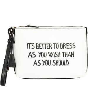 Moschino It's Better Clutch Bag - White