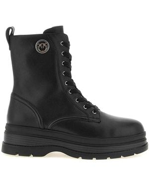 Pinko Eva 05 Lace-Up Ankle Boots - Black
