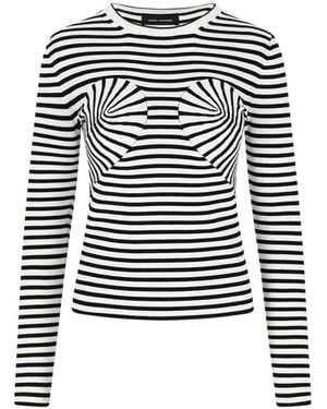 Marc Jacobs Seamed Up Knit Crewneck Tee - Black