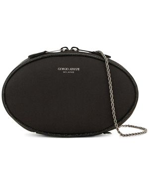 Giorgio Armani Silk Chain Crossbody Bag - Black