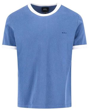 A.P.C. Logo Della T-Shirt - Blu