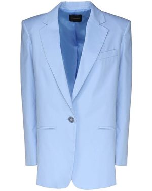ANDAMANE Oversized Guia Single-Breasted Blazer - Blue
