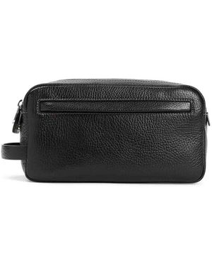 Brunello Cucinelli Grained Leather Beauty Case - Black