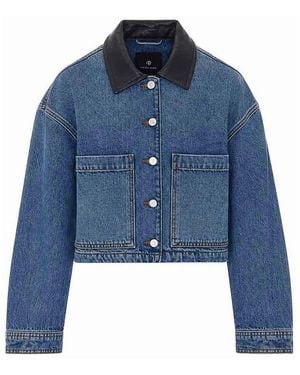 Anine Bing Yuma Denim Jacket - Blue