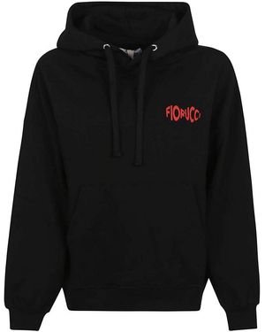 Fiorucci Mouth Print Relaxed Fit Hoodie - Black