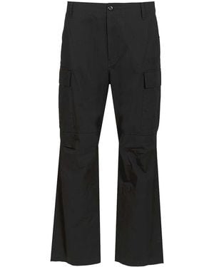 MM6 by Maison Margiela Cotton Cargo Trousers - Black