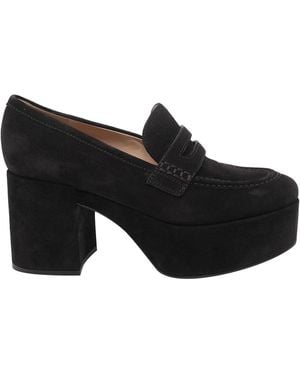 Gianvito Rossi Moka Jenna Pump Loafers - Black