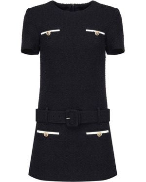 Self-Portrait Boucl Mini Dress - Black
