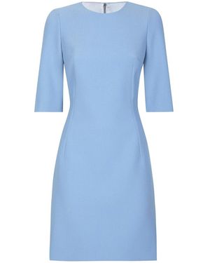 Dolce & Gabbana Short Sleeve Mini Dress - Blue