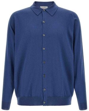 John Smedley Chemise - Bleu