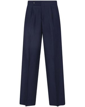 Giorgio Armani Virgin Wool Trousers - Blue