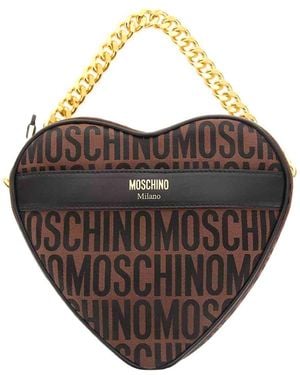 Moschino Borsa A Cuore Logata - Metallizzato