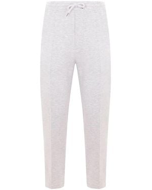 Brunello Cucinelli Cotton Cashmere And Silk Trousers - White