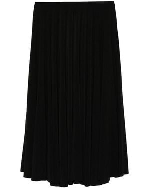 Norma Kamali Pleated Midi Skirt - Black