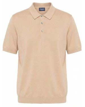 Drumohr Logo Polo - Natural