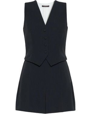 Max Mara Piano Suit Pearls - Blue