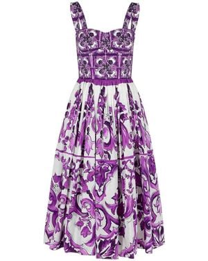 Dolce & Gabbana Majolica Dress - Purple