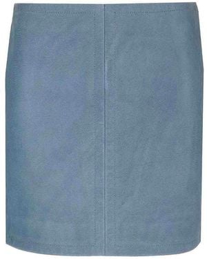 Stand Studio Leather Mini Skirt - Blue