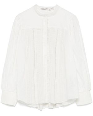 Alice + Olivia Cora Cotton Blouse - White