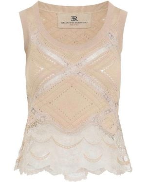 Ermanno Scervino Sleeveless Knit Top - Natural