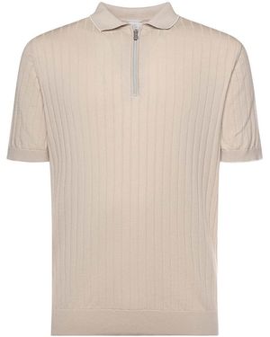 Eleventy Cotton Polo Shirt - Natural