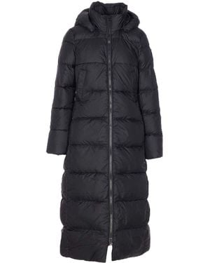 Canada Goose Long Padded Quilted Jacket Removable Hood - Blue