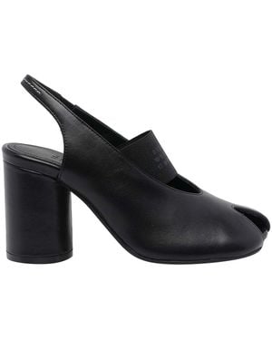 MM6 by Maison Margiela Anatomic Numeric Slingback - Black