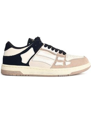 Amiri 'Distressed Skel Top Low' Trainers - Natural