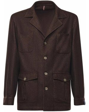 Santaniello Wool Shirt Jacket - Brown