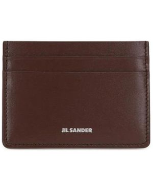 Jil Sander Logo Card Holder - Brown